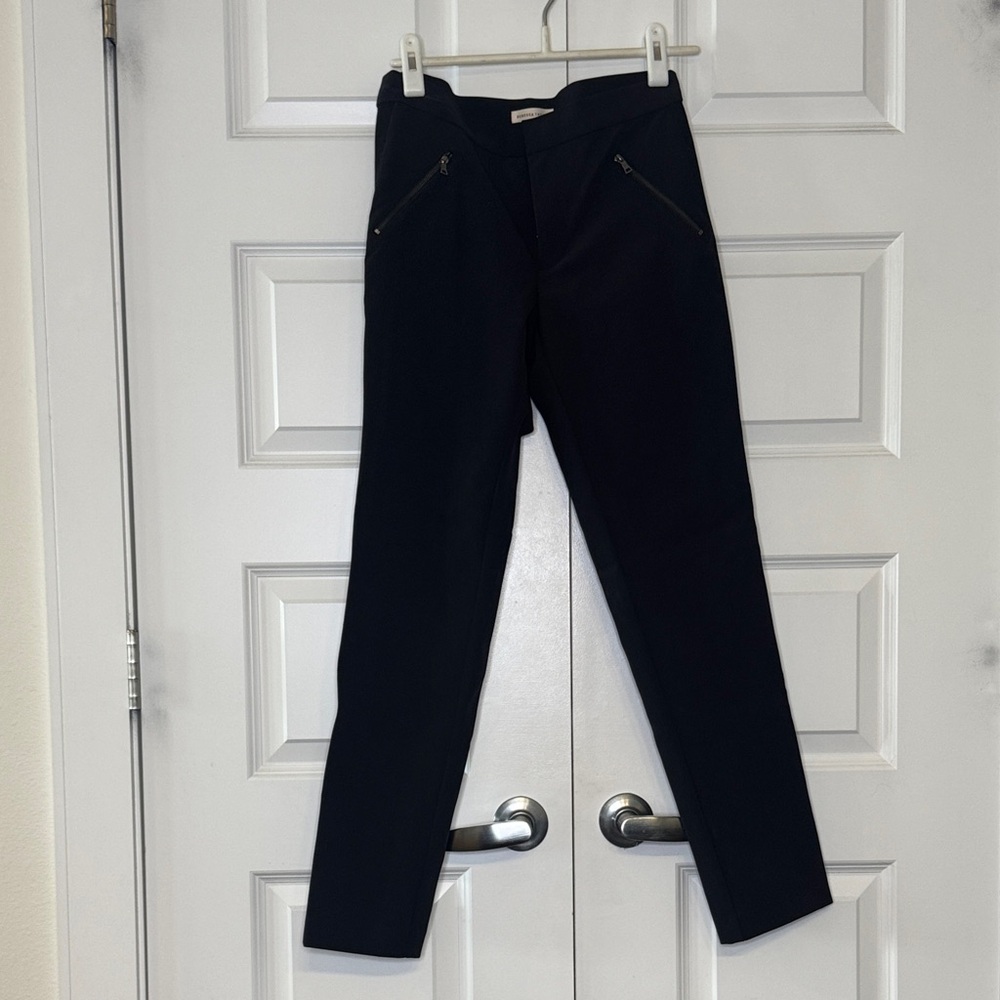 Rebecca Taylor black Pants with Zipper Accents